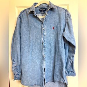 Men’s Polo denim button up shirt